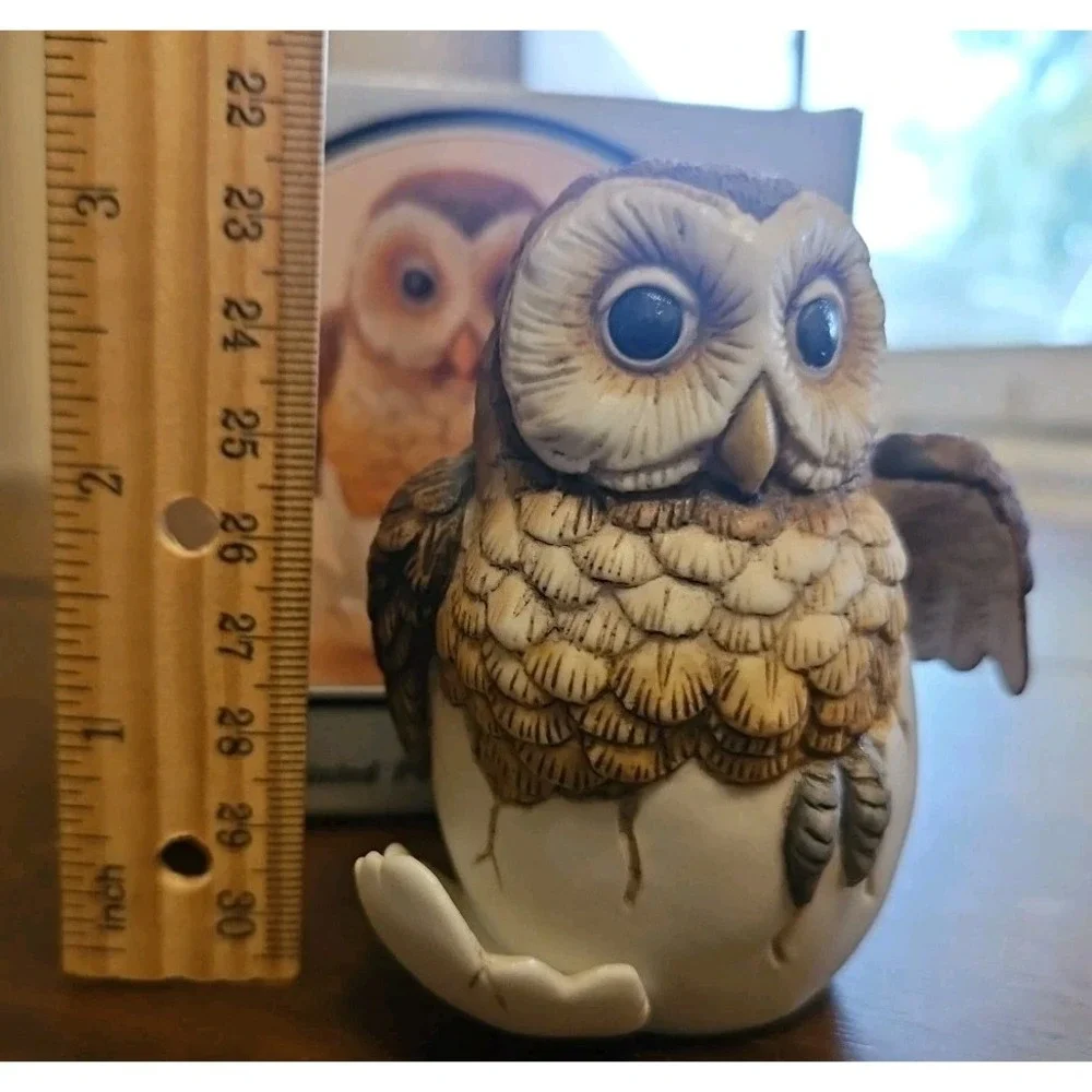 Vintage Andrea by Sadek Owl hatchling, quality porcelain #8618 1990 Japan 3